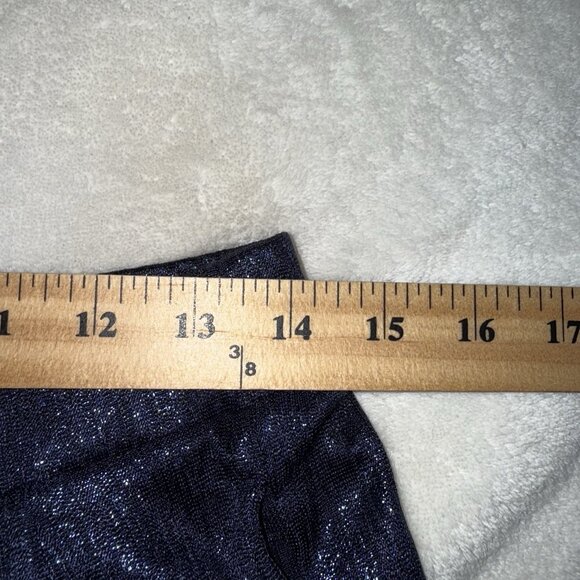 Johnny Was Jade Bristol Knit Wide Leg Pants Metallic Sapphire Size Small - Picture 3 of 5